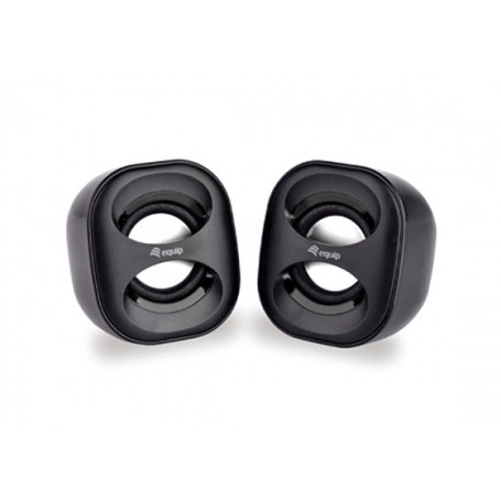Equip Life Mini Altavoces USB 2.0 6W - Conector Jack 3.5mm - Control en Cable - Color Negro
