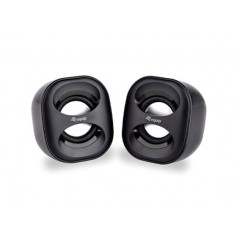 Equip Life Mini Altavoces USB 2.0 6W - Conector Jack 3.5mm - Control en Cable - Color Negro