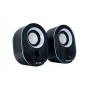 Equip Life Altavoces 2.0 USB 6W - Conector Jack 3,5 mm - Control en Altavoz - Color Negro/Blanco