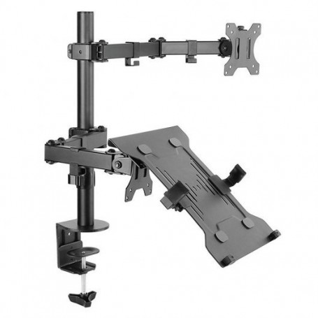 Equip Soporte de Mesa con Brazos Articulados para 2 Monitores 13"/32" o Monitor y Portatil - Gestion de Cables - Peso Max 16kg -