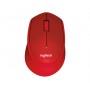 Logitech M330 Silent Plus Raton Inalambrico 1000dpi - Silencioso - 3 Botones - Uso Diestro - Color Rojo