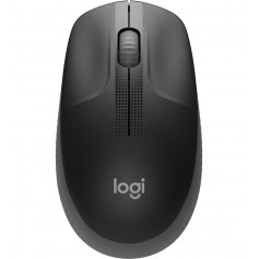 Logitech M190 Full Size Raton Inalambrico USB 1000dpi - 3 Botones - Gran Tamaño - Uso Ambidiestro - Color Negro/Gris Oscuro