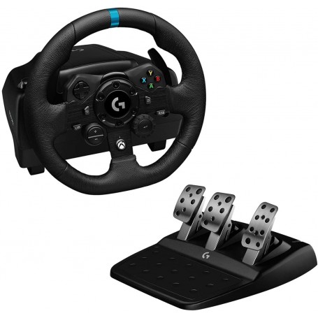 Logitech G923 Trueforce Juego de Volante y Pedales de Carreras Compatible con Xbox Series X/S, Xbox One y PC - LEDS Indicador RP