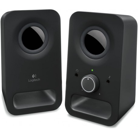 Logitech Z150 Altavoces Multimedia 2.0 6W - Entrada Jack 3.5mm - Toma de Auriculares - Cable de 1.80m - Color Negro