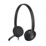 Logitech H340 Auriculares con Microfono USB - Microfono Plegable - Diadema Ajustable - Almohadillas Acolchadas - Cable de 1.80m 