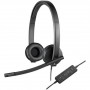 Logitech H570E Auriculares con Microfono USB - Microfono Plegable - Diadema Ajustable - Almohadillas Acolchadas - Controles en C