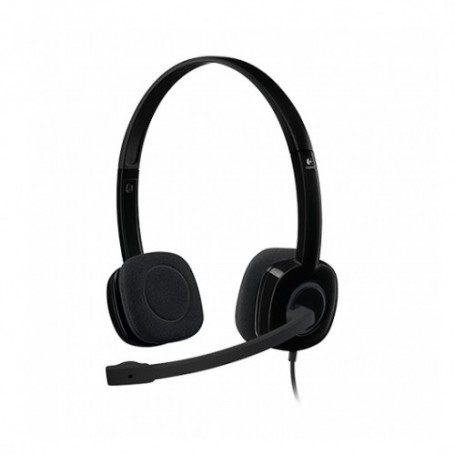 Logitech H151 Auriculares con Microfono - Microfono Giratorio - Controles en Cable - Diadema Ajustable - Conexion Jack 3.5mm - C