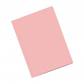 Dohe Pack de 50 Subcarpetas de Cartulina - Tamaño Folio - Ranura para Fastener - Color Rosa Claro