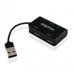 Approx Hub USB 2.0 3 Puertos USB + Lector de Tarjetas