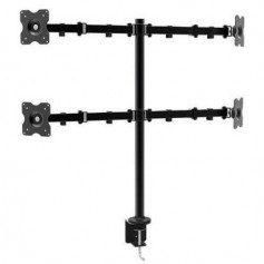 Approx Soporte de Mesa con Brazos Articulados para 4 Monitores de 10"-27" - Giratorio, Inclinable y Extensible - Gestion de Cabl