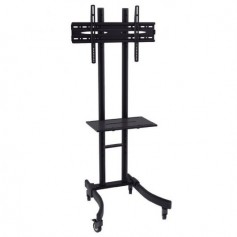 Approx Soporte de Suelo con Ruedas para TV 30"-55" - Bloqueo de Ruedas - Bandeja Multiusos - Peso Max 40Kg - VESA 600X400mm
