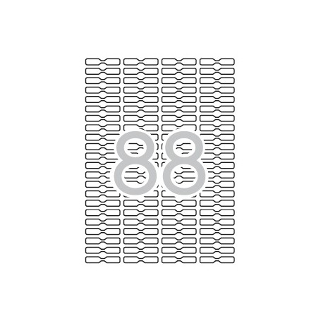 Apli Etiquetas Blancas Removibles Joyeria 45.0 x 8.0mm 25 Hojas