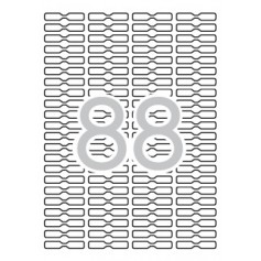 Apli Etiquetas Blancas Removibles Joyeria 45.0 x 8.0mm 25 Hojas