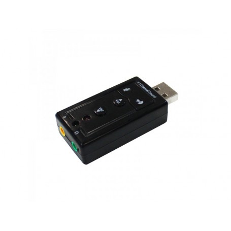 Approx Tarjeta de Sonido 7.1 USB - Entrada de Microfono y Altavoz