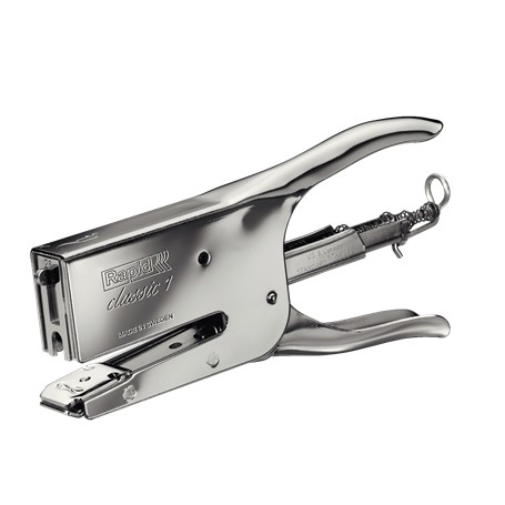 Rapid K1 Grapadora de Tenaza Metalica - Hasta 50 Hojas - Grapado Abierto y Cerrado - Color Cromado