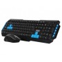 3Go Drile Pack Inalambrico USB Teclado Multimedia + Raton 1000dpi 3 Botones - Uso Ambidiestro - Color Negro