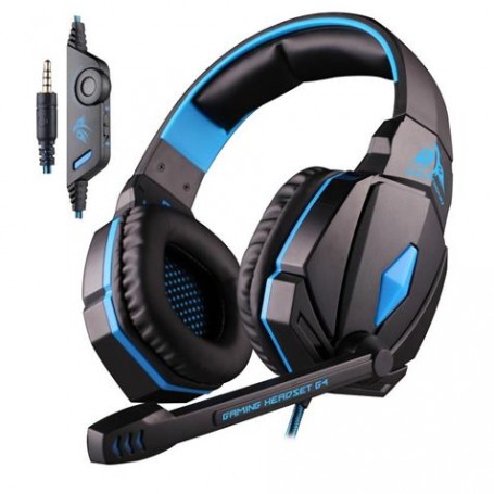 Coolsound G4 Auriculares Gaming con Microfono - Diadema Ajustable - Almohadillas Acolchadas - Controles en Cable - Cable de 2.10