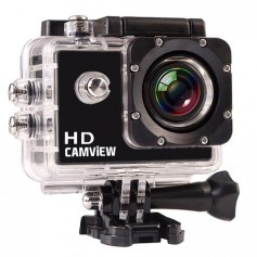 Camview Camara Deportiva HD 720P 5MP - Angular de 120° - Sumergible 30m con Carcasa - Pantalla LCD de 2"