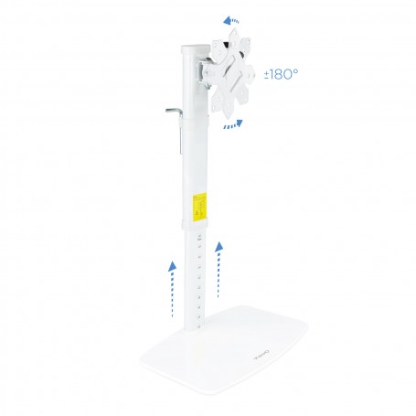 Tooq Soporte Mesa Pantallas Giratorio Inclinacion 17-27" - Color Blanco