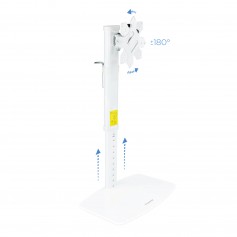 Tooq Soporte Mesa Pantallas Giratorio Inclinacion 17-27" - Color Blanco