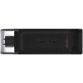 Kingston DataTraveler 70 Memoria USB Tipo C 64GB - USB-C 3.2 Gen 1 - Con Tapa - Color Negro (Pendrive)