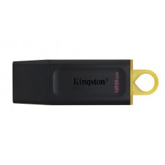 Kingston DataTraveler Exodia Memoria USB 128GB - USB 3.2 Gen 1 - Con Tapa - Enganche para Llavero - Color Negro (Pendrive)