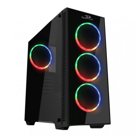Redragon Sideswipe GC601 Caja Torre ATX, Micro ATX, Mini-ITX - Laterales Cristal Templado - Iluminacion LED ARGB - Tamaño HDD 2.