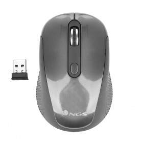 NGS Haze Raton Inalambrico USB 1600dpi - 3 Botones - Uso Ambidiestro - Color Gris/Negro