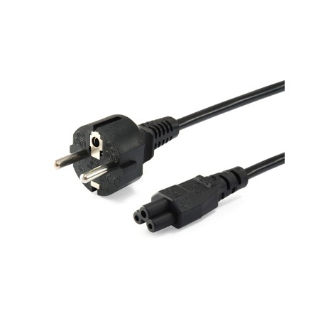 Equip Cable de Alimentacion C5 a Schuko Hembra/Macho - Longitud 1.8m - Color Negro