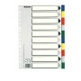 Esselte 713 Bolsa de 10 Separadores de Plastico - 10 Pestañas / 5 Colores - Multitaladro - Formato Folio