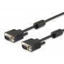 Equip Cable VGA 2 x HD 15 Macho - Doble Apantallado - Longitud 15 m. - Color Negro
