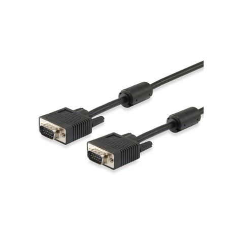 Equip Cable VGA 2 x HD 15 Macho - Doble Apantallado - Longitud 15 m. - Color Negro