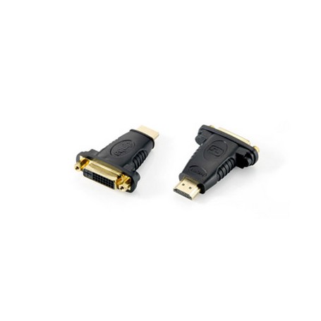 Equip Adaptador HDMI Macho a DVI Hembra - Conectores Dorados - Admite una Resolucion de hasta 1920 x 1080