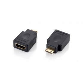 Equip Adaptador HDMI Tipo C Macho a HDMI Tipo A Hembra - Conectores Dorados
