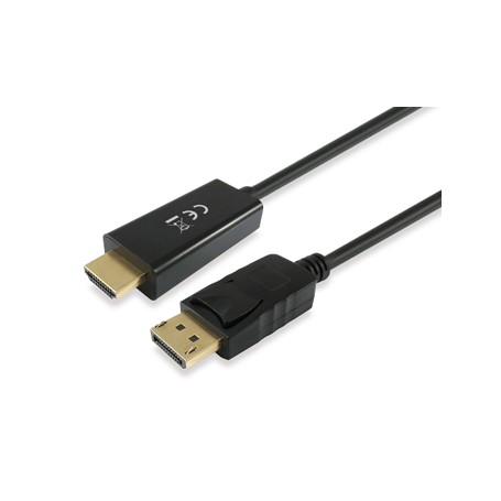 Equip Cable DisplayPort Macho a HDMI Macho - Soporta Resolucion de 4K / 30Hz - Longitud 3m - Color Negro