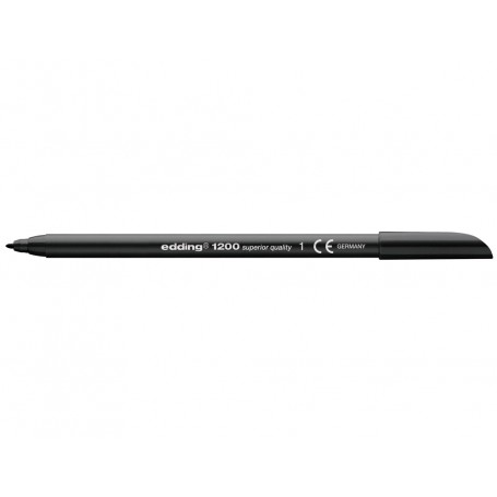 Edding 1200 Rotulador - Punta Redonda - Trazo entre 0.5 y 1 mm. - Tinta con Base de Agua - Color Negro
