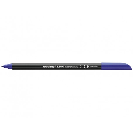 Edding 1200 Rotulador - Punta Redonda - Trazo entre 0.5 y 1 mm. - Tinta con Base de Agua - Color Azul