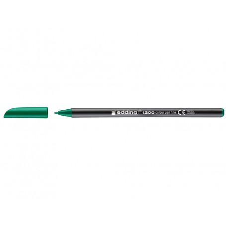 Edding 1200 Rotulador - Punta Redonda - Trazo entre 0.5 y 1 mm. - Tinta con Base de Agua - Color Verde
