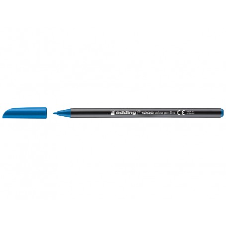 Edding 1200 Rotulador - Punta Redonda - Trazo entre 0.5 y 1 mm. - Tinta con Base de Agua - Color Azul Claro