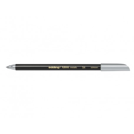 Edding 1200 Rotulador - Punta Redonda - Trazo 1mm - Tinta con Base de Agua - Color Plata