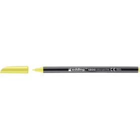 Edding 1200 Rotulador - Punta Redonda - Trazo 1mm - Tinta con Base de Agua - Color Amarillo Neon