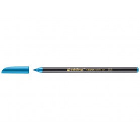 Edding 1200 Rotulador - Punta Redonda - Trazo 1mm - Tinta con Base de Agua - Color Azul Metalizado