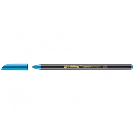 Edding 1200 Rotulador - Punta Redonda - Trazo 1mm - Tinta con Base de Agua - Color Azul Metalizado
