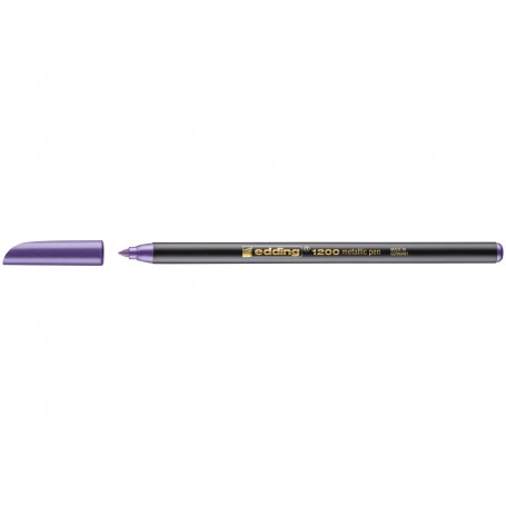 Edding 1200 Rotulador - Punta Redonda - Trazo 1mm - Tinta con Base de Agua - Color Violeta Metalizado