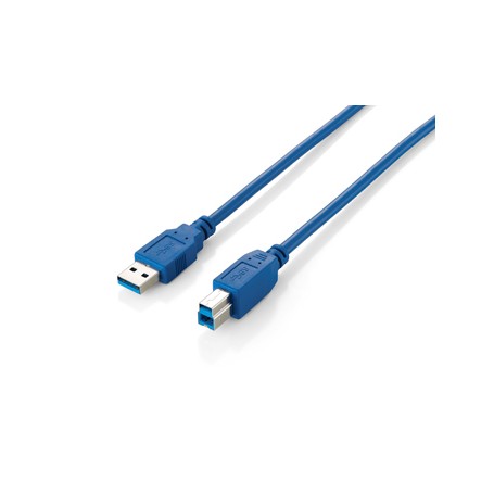 Equip Cable USB-A Macho a USB-B Macho 3.0 - Chapado en Niquel - Longitud 3 m.