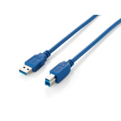 Equip Cable USB-A Macho a USB-B Macho 3.0 - Chapado en Niquel - Longitud 3 m.