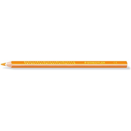 Staedtler Jumbo Noris 128 Lapiz Triangular de Color - Mina de 4mm - Resistencia a la Rotura - Diseño Ergonomico - Color Naranja