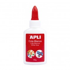 Apli Cola Blanca Liquida 40g - Aplicador de Punta - Libre de Solventes y No Toxica - Apto para uso Escolar