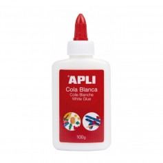 Apli Cola Blanca Liquida 100g - Aplicador de Punta - Libre de Solventes y No Toxica - Apto para uso Escolar