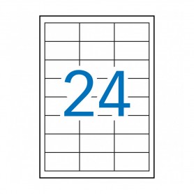 Apli Etiquetas Permanentes Blancas 64.6 x 33.8 mm - 100 Hojas - Resistentes Intemperie